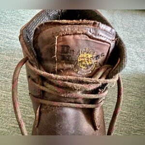 Vintage Doc Martens Brown Padded Ankle 3 Eyelet Leather Air Wair Chukka Boot  4